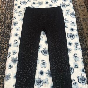 Leaped black print leggings